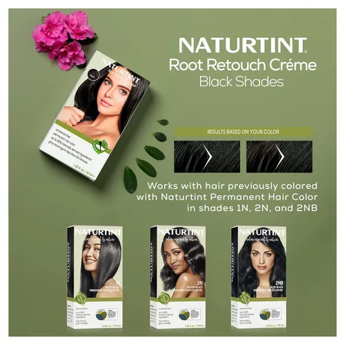 Vista 3 de Naturtint Black Root Retouch Crème - Tinte permanente para el cabello, sin amoníaco, gris oculto, sin aroma artificial, 1.52 onzas líquidas Negro