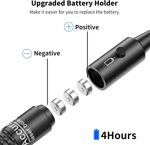 Vista 3 de Kit de mira de perforación rojo con interruptor de botón para.17 a 12GA Calibre Rifles Pistola, mira láser roja