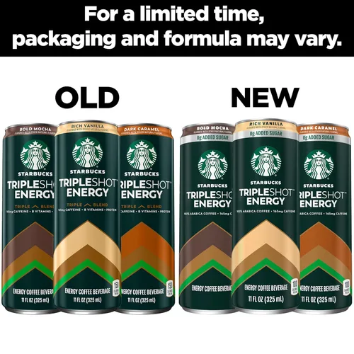 Vista 4 de Starbucks Tripleshot Coffee Energy Drink, Bold Mocha, latas de 11 fl oz (paquete de 12), Triple Blend, 165 mg de cafeína, vitaminas B, proteína