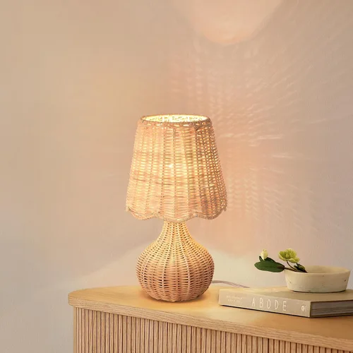 Vista 13 de Lámpara de mesa azul pequeña con control táctil para dormitorio, lámparas de noche azules para mesita de noche, lindas mini lámparas de mesa