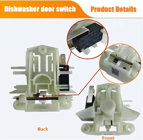 Vista 2 de DD81-02197a - Pestillo de puerta de lavavajillas e interruptor de pieza de repuesto para Samsung DW80M2020US, DW80N3030UB, DW80N3030US, DW80N3030UW