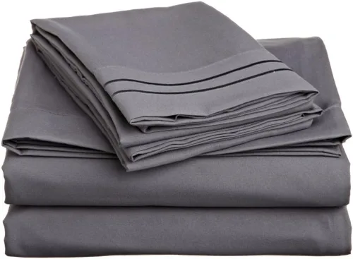 Vista 4 de Sábana bajera ajustable de color burdeos, 1 pieza, con bolsillo extra profundo, se adapta a colchones de 45,7 a 21.2 in en todo elástico de calidad