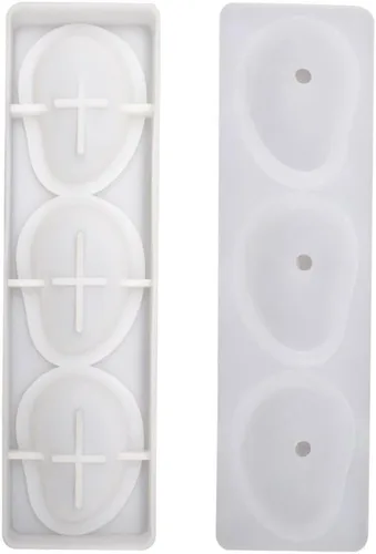 Vista 8 de Surakey Molde de mango de 3 cavidades para tartas de silicona, para hornear, postre, gelatina, helado, formas de frutas, molde de silicona