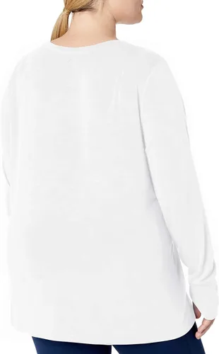 Vista 2 de Tienda Essentials Camiseta de manga larga para mujer Studio de ajuste relajado (disponible en tallas grandes)