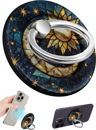 Vista 17 de Lotadilo Soporte magnético para anillo de teléfono, lindo soporte de agarre Púrpura