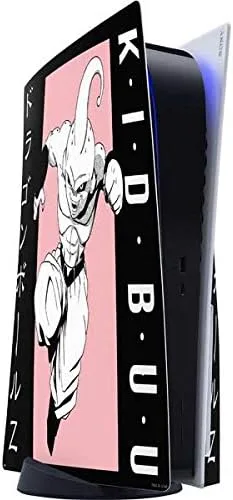 Skinit Calcomanía para juegos compatible con consola PS5, diseño oficial de Dragon Ball Z Kid Buu Combat