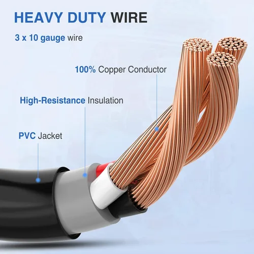 Vista 7 de Nilight Cable adaptador de bloqueo para caravana de 15 amperios a 50 amperios de cobre puro resistente calibre 10 ETL listado 5-15P a SS2-50R