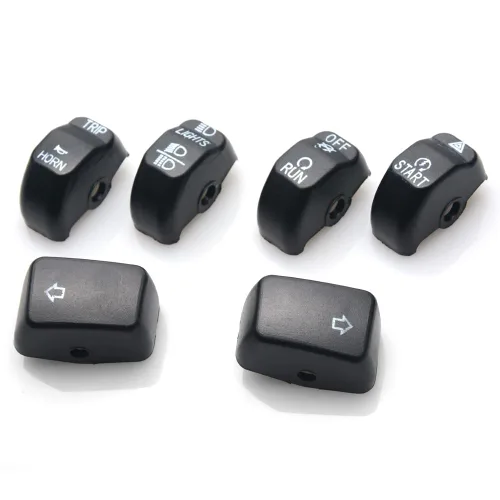 Vista 2 de Kit de tapas de interruptor negras con control manual para Harley Sportster XL Dyna Softail 2014-2023