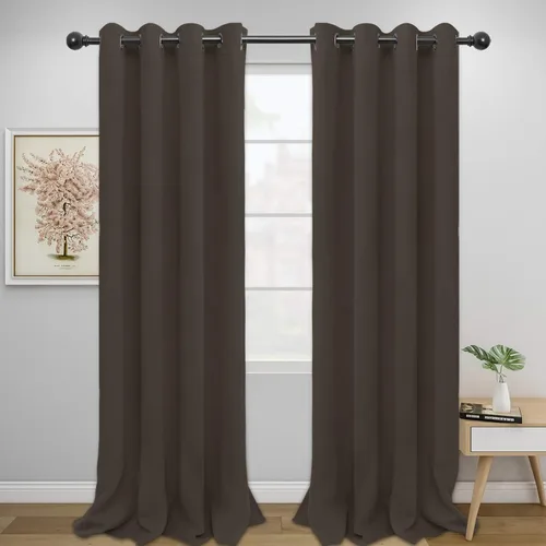 Vista 118 de Easy-Going - Cortinas opacas para dormitorio, aislamiento térmico sólido con ojales, cortinas de ventana para reducción de ruido, cortinas