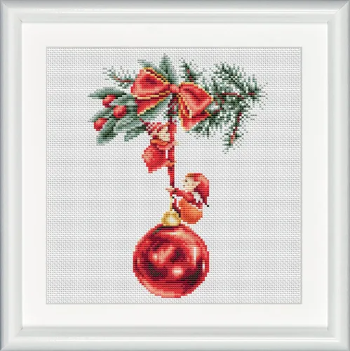 Kit de punto de cruz contado - DSB018A - Elfos de Navidad 2- Aida - 9,8 x 9,8 pulgadas - Bricolaje para adultos