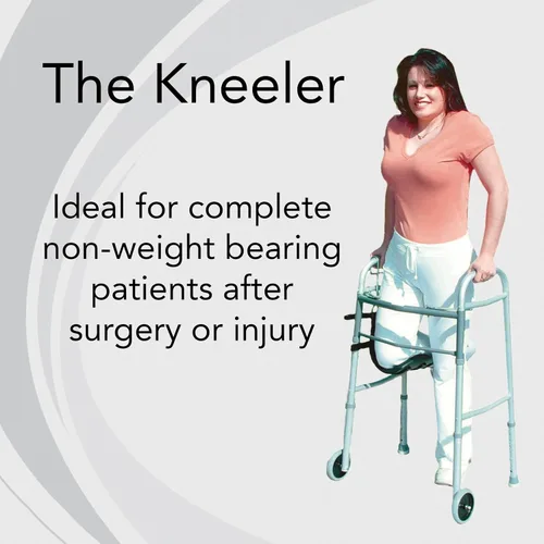 Vista 4 de Sammons Preston eslinga para rodilla, se adapta a cualquier caminante, cojín para rodillas cómodo, ajustable para caminantes estándar, levanta