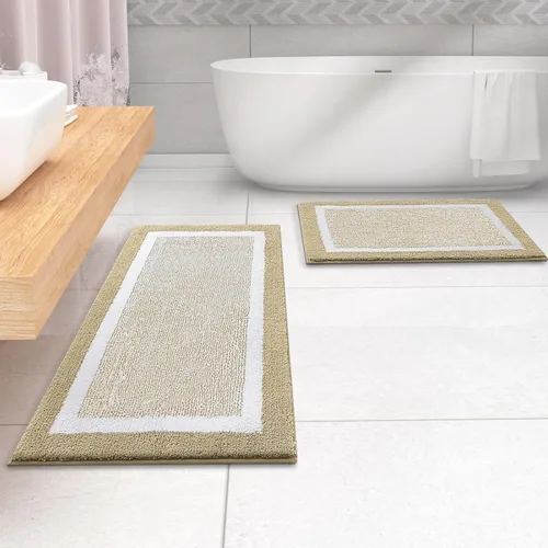 Vista 57 de OLANLY Alfombra de baño de microfibra extrasuave y absorbente, antideslizante, lavable a máquina, de secado rápido, adecuada para suelo de baño