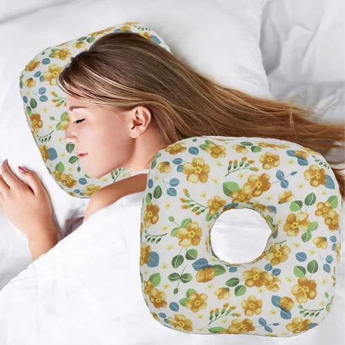 Vista 30 de Almohada para Perforación de Oídos para Dormir de Lado, Almohada con Orificio para Oído para CNH y Dolor de Oído, Inflamación de Oído, Úlceras por