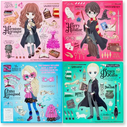 Vista 23 de Silver Buffalo Harry Potter Constellations - Juego de posavasos de cristal de 4 piezas, multicolor (HP26175A)