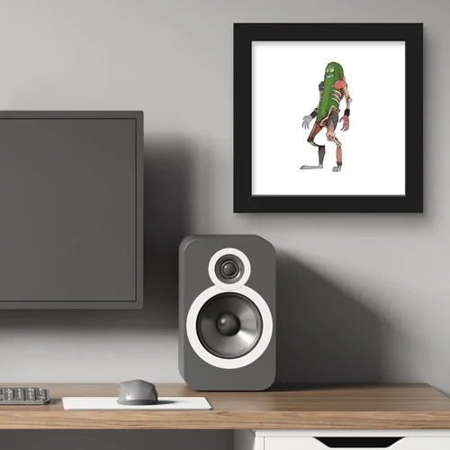 Vista 6 de Trends International Gallery Pops Cartoon Network Rick and Morty - Póster de pared de Pickle Rick Rat Suit de pared, 12 x 12 pulgadas, versión