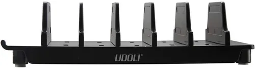 Vista 7 de Organizador Universal Ajustable Soporte Base para Múltiples Dispositivos, Soporte de Escritorio para Tableta y Teléfono Celular para iPhone Samsung