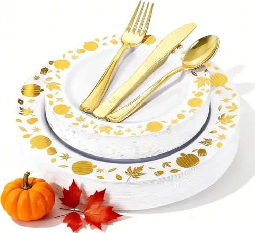 Vista 14 de WDF 25 platos azules para invitados con cubiertos desechables y vasos azules, vajilla de plástico transparente neón incluye 25 platos de cena