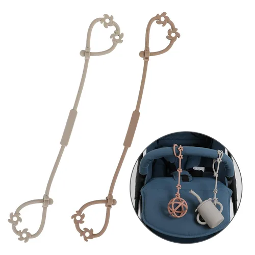 Vista 8 de Correas de seguridad de juguete, clips de silicona para chupete, correa elástica ajustable para cochecitos, silla alta, cunas, cestas colgantes, sin