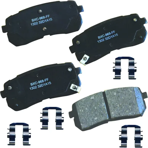 Vista 67 de Pastillas de freno traseras cerámicas Bendix Premium SBC1337 para Cadillac CTS 2014-2008, SRX 2016-2010, Chevrolet Camaro 2015-2010, Saab 9-4X 2011