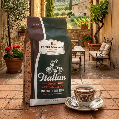 Vista 15 de Fresh Roasted Coffee, Caballero Negro Orgánico USDA Orgánico, Kosher Tostado oscuro 2 lb (32 oz) Molido