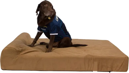Vista 12 de Pet Support Systems - Cama ortopédica de espuma viscoelástica de gel extra grande de 52 x 36 x 7 pulgadas con cojín para perros, color azul mezclilla