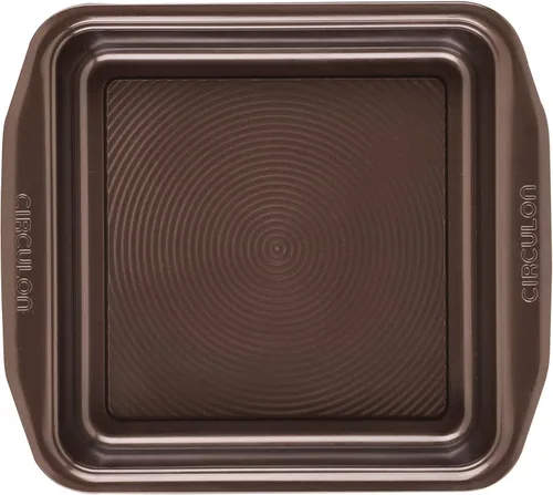 Vista 8 de Circulon Bandeja antiadherente para hornear / molde antiadherente para tartas, cuadrado, 9 pulgadas, marrón