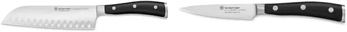 Vista 9 de WÜSTHOF Classic IKON Cuchillo Santoku de borde hueco de 5 pulgadas, color negro