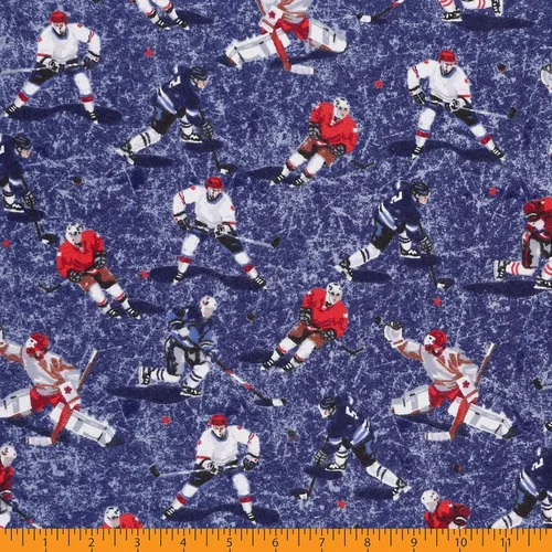 Vista 5 de Mook Fabrics Franela PRT Hockey, corte gris por The Yard