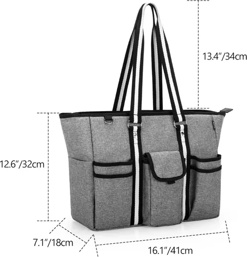 Vista 5 de CURMIO Nurse Tote Bag with Additional Bottom Support for Home Health Care, Clinical Bag for Nursing Students, Doctors, Medical Assistants
