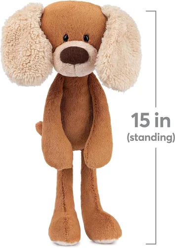 Vista 3 de GUND Amigos para llevar, perro de peluche Masi cachorro para edades de 1 año en adelante, marrón/crema, 15 pulgadas