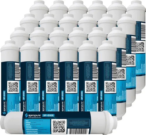 Vista 12 de SpiroPure Filtro en línea NSF Coconut Shell Filtro de agua de carbono granular con 1/4" FNPT, 2" x 10" (1 paquete)