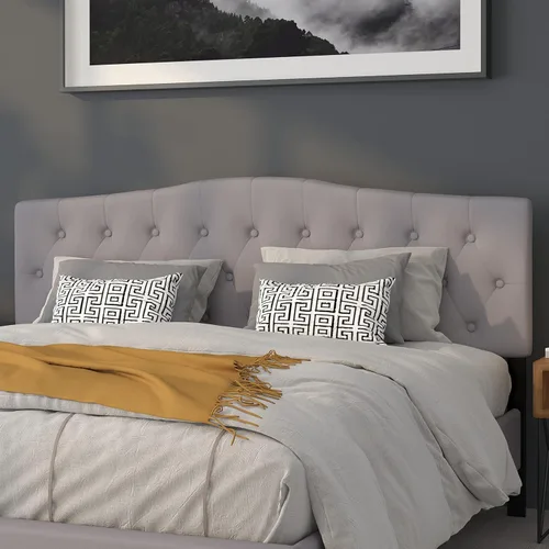 Vista 13 de Flash Furniture Cambridge - Cabecera tapizada capitoné tamaño individual en tela beige
