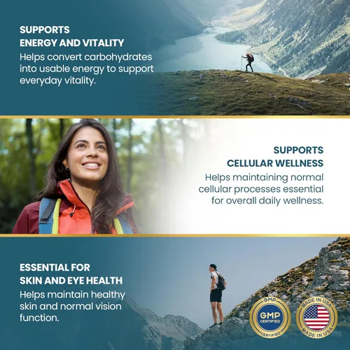 Vista 3 de Vykee Nutrition Gotas de riboflavina de vitamina B2, suplemento líquido B2 para metabolismo energético, función celular y apoyo de la visión