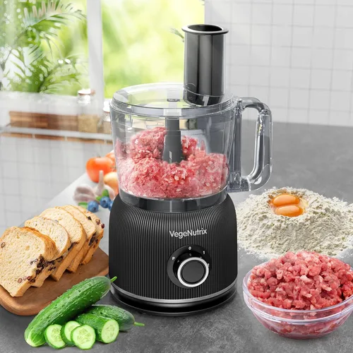Vista 6 de Combo de procesador de alimentos y licuadora, picadora de alimentos de 88 onzas para carne, verduras y masa, licuadora de tarro de vidrio de 70