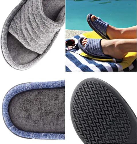 Vista 3 de Pantuflas Slide de punto para dama