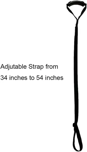 Vista 2 de Correa de asistencia de pie para kayak, ajustable, de 34 a 54 pulgadas, asas de arrastre de canoa, mango de cuerda de SUP, mango de cuerda de pie