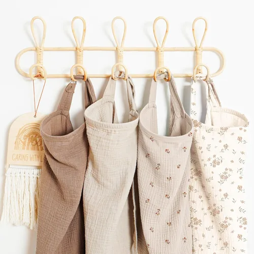 Vista 8 de Konssy Funda de Lactancia de Muselina para Amamantamiento de Bebé, Transpirable 100% Algodón Funda de Lactancia con Aro Rígido para Delantal