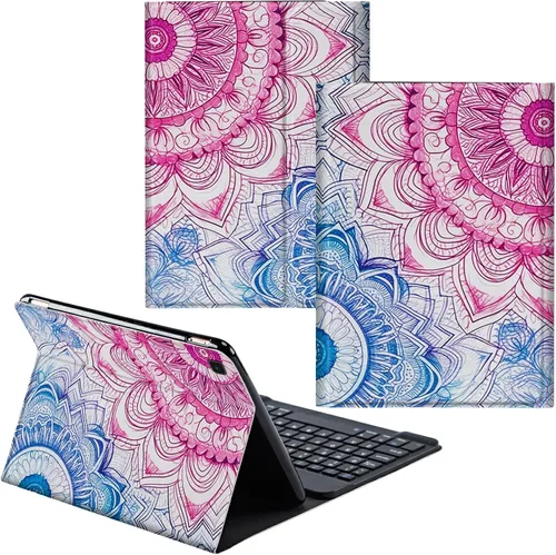 Vista 21 de Funda para Samsung Galaxy Tab S6 Lite 2022/2020 Teclado Inalámbrico Desmontable y Cubierta De Soporte De Cuero PU Funda Protectora Para Samsung