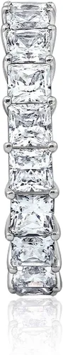 Vista 3 de Tienda Essentials Anillo de plata de ley con corte princesa hecho con circonita cúbica Infinite Elements (anteriormente colección Tienda)