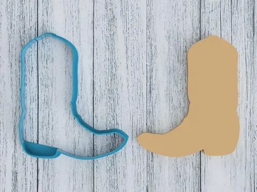 Vista 2 de Cortador de galletas vaquero, incluye botas vaqueras Wild West Country (1355) (3 pulgadas)