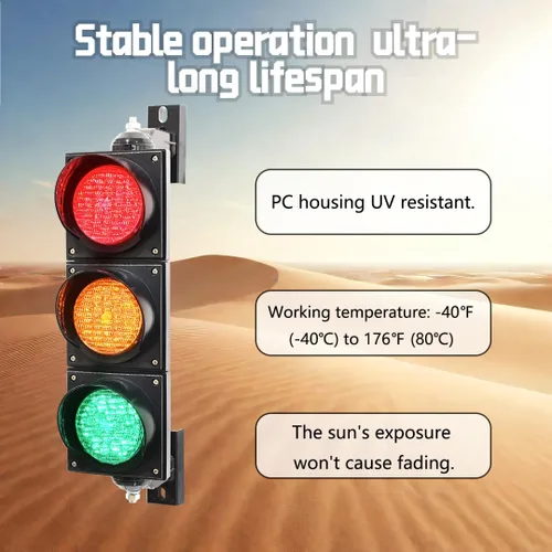 Vista 2 de 100-3 4pulg 100mm Luz de Semáforo de Parada/Circulación/Botón de Control/Lámpara LED AC 85-265V, Carcasa de PC Resistente al Agua IP65