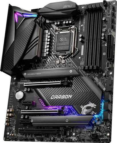 Vista 10 de MSI MPG Z490 - Placa base para juegos WiFi de carbono