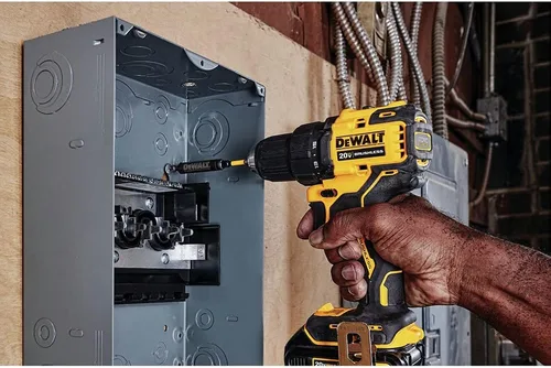Vista 7 de DEWALT DCK278C2 Atomic - Kit de taladro de impacto compacto inalámbrico sin escobillas, iones de litio, 20 V max
