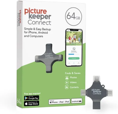 Vista 11 de Picture Keeper Conecta para iPhone, Android, USB-C, PC y Mac - Copia de seguridad USB de 32 GB para fotos, videos, contactos, memoria de unidad