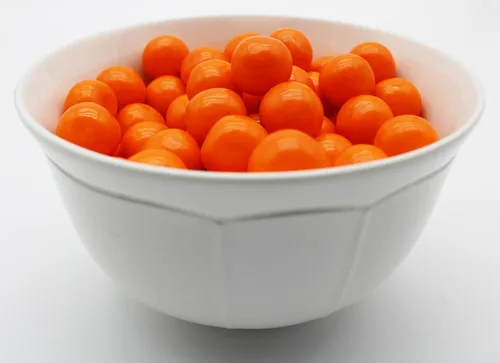 Vista 6 de Bolas de goma de mascar naranja de 1 libra redondas para bufés de dulces y fiestas, 0.866 in o 0.86 pulgadas