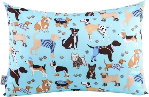 Vista 3 de Fundas de almohada para niños pequeños, paquete de 2 fundas de almohada que se adaptan a almohadas de 13 x 18 o 12 x 16 pulgadas, funda de almohada