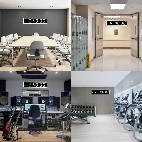 Vista 7 de Ivation Gran reloj digital LED de gran tamaño de 72 pulgadas Reloj digital grande con pantalla multifunción - cronómetro, temporizador, alarmas