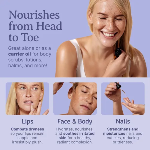 Vista 5 de Bella Terra Oils - Aceite de semilla de borraja orgánico de 4 onzas, lleno de GLA, abraza la esencia del borraje orgánico puro, rico en vitaminas A