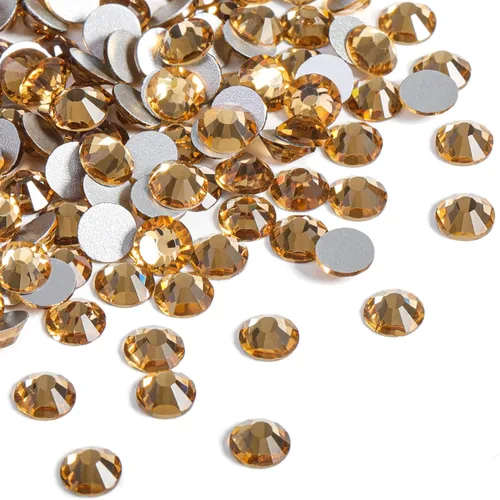 Vista 13 de Beadsland 2880 piezas de diamantes de imitación con parte posterior plana, gemas redondas de cristal para decoración de uñas y manualidades