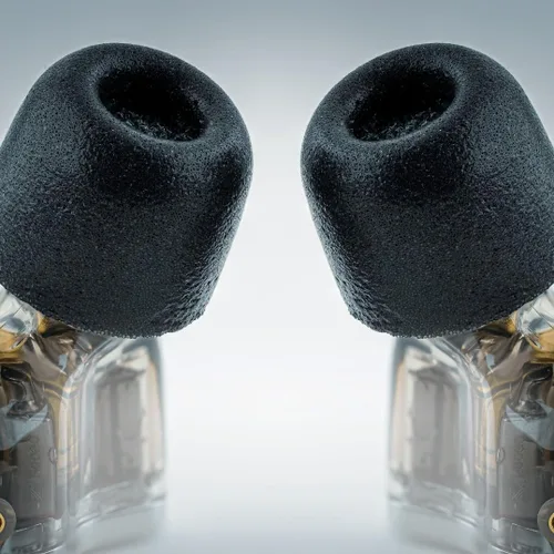 Vista 2 de Comply Serie 400 Core Reemplazo de espuma viscoelástica IEM para audio de fogata, Sennheiser y más, aislamiento de ruido superior, máxima